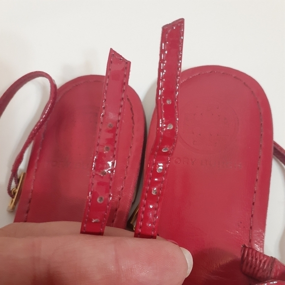 TORY burch women's ali equestrian thong sandals pink flats, size 7.5 - Picture 5 of 15
